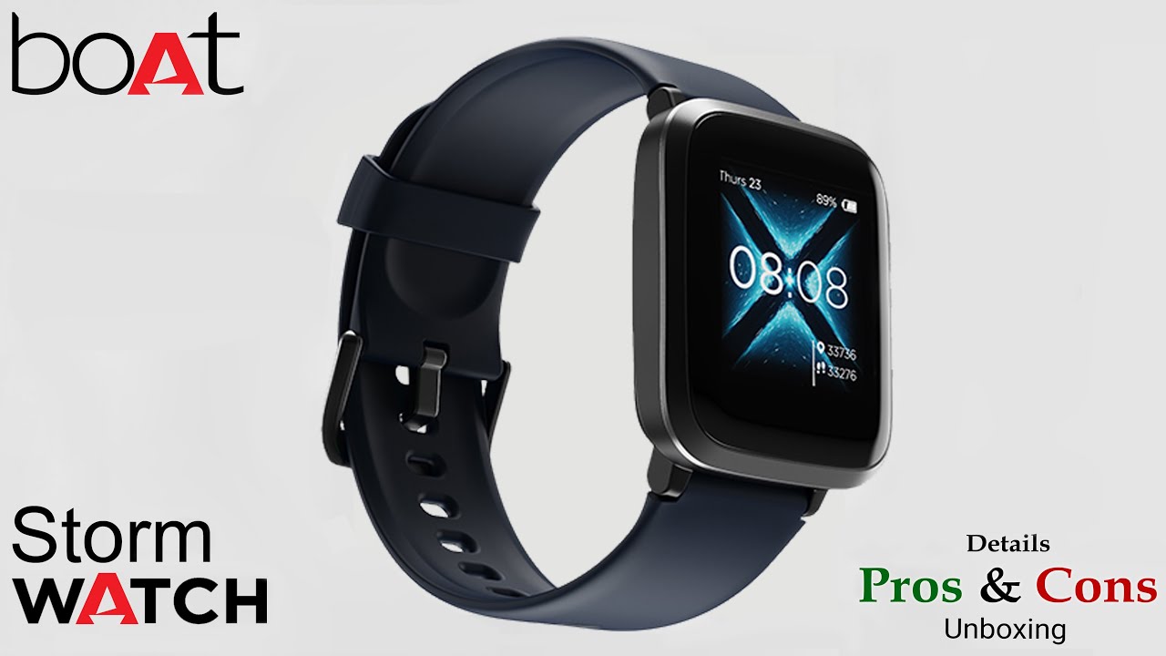 boAt Storm Smartwatch With SpO2 and Blood Pressure Measurement | Black
