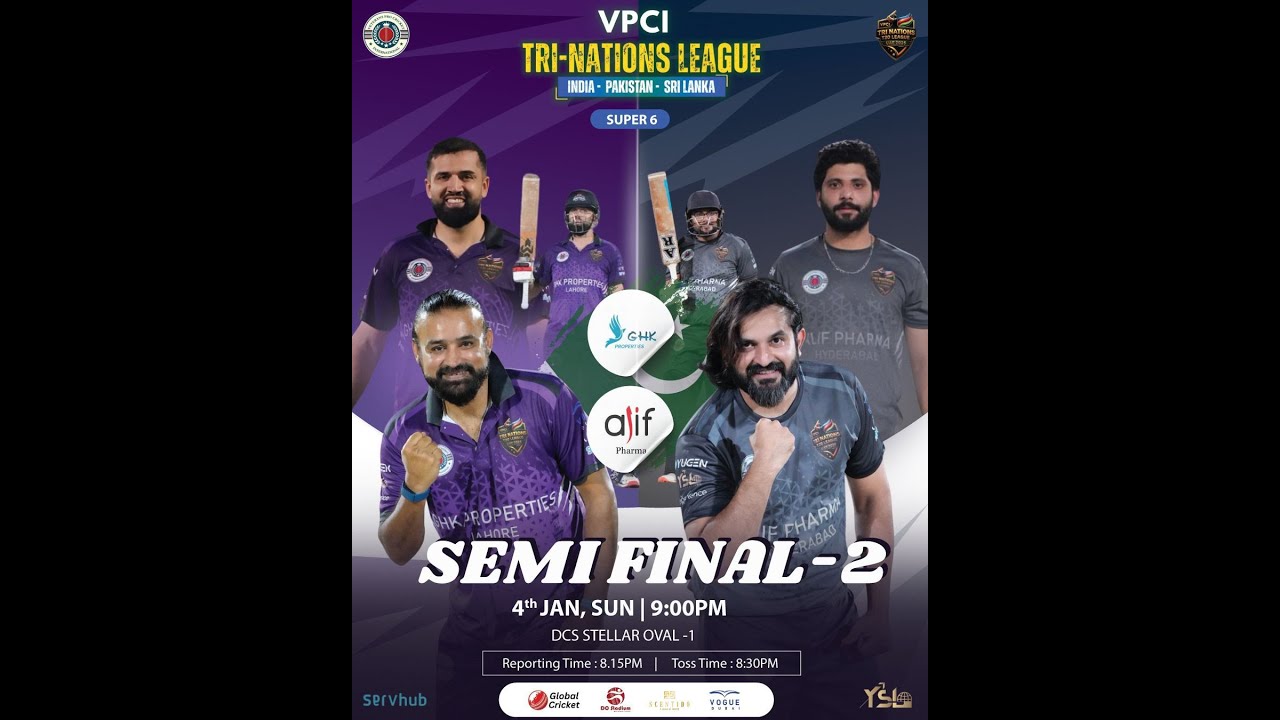 VPCI TRI NATIONS LEAGUE - GHK PROPERTIES Vs ALIF PHARMA
