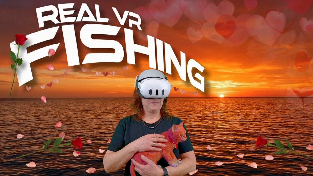 Happy Valentine's Day mit: REAL VR FISHING ❗️#vr #metaquest3 #vrgames #virtualreality #valentinesday