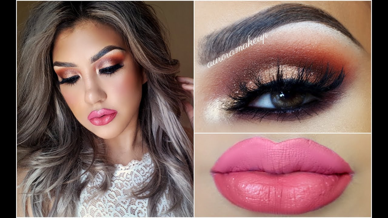 Maquillaje Bronce y💋 Rosa PRODUCTOS NUEVOS / Bonze & Pink makeup tutorial | auroramakeup