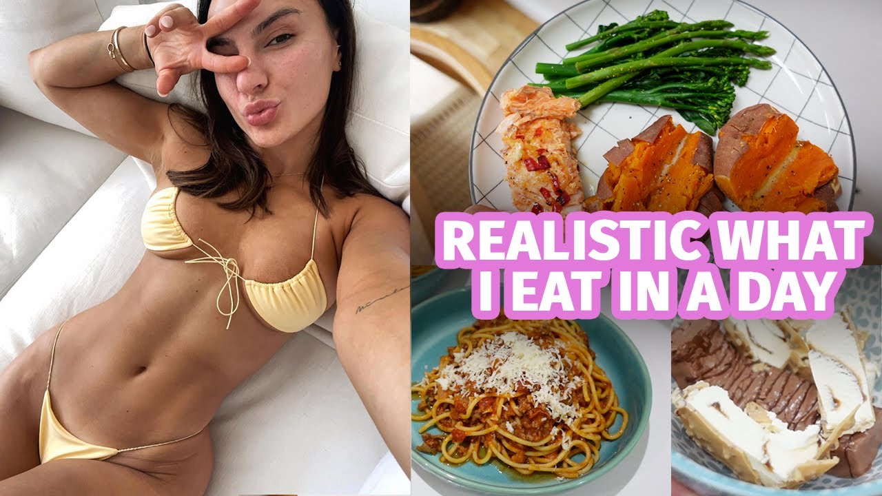 REALISTIC WHAT I EAT IN A DAY TO STAY IN SHAPE | Krissy Cela