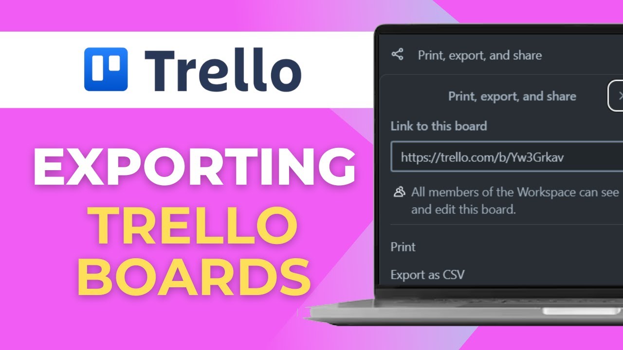 How to Export Trello Board Exporting Data from Trello