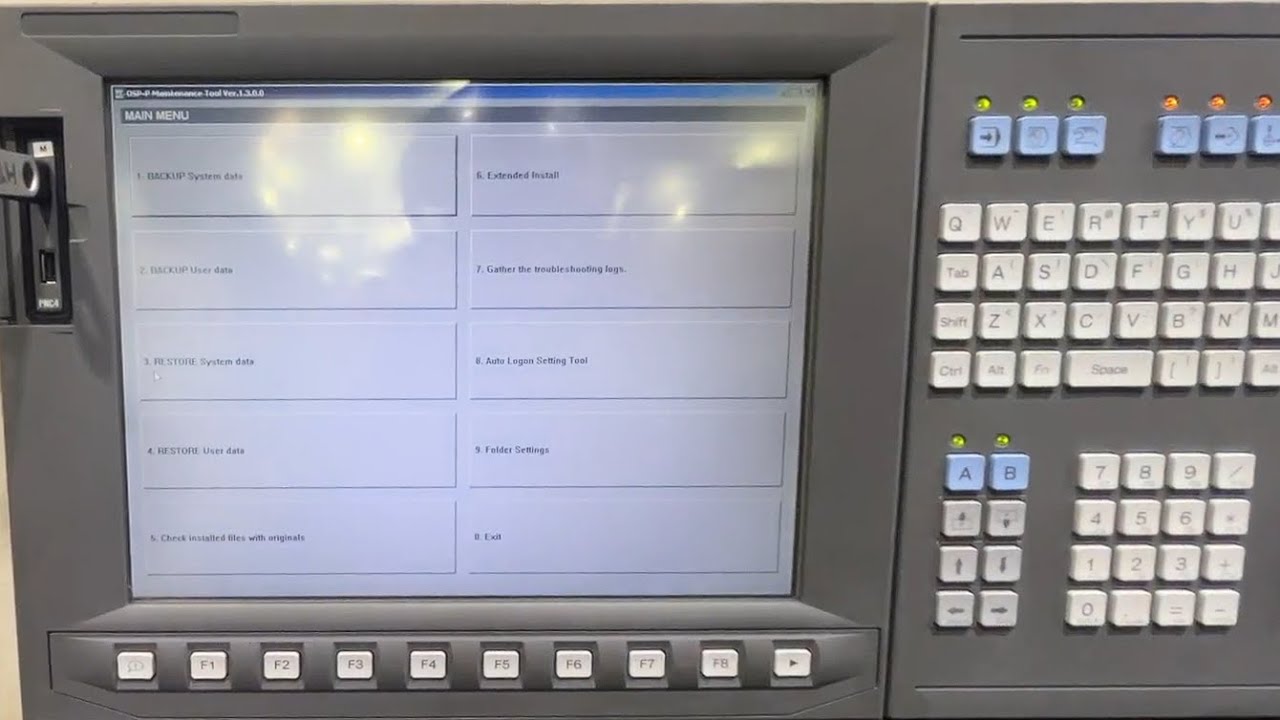 OKUMA OSP-P200L: Панельный компьютер клонирования PNC4. Восстановление резервных копий системы и ...