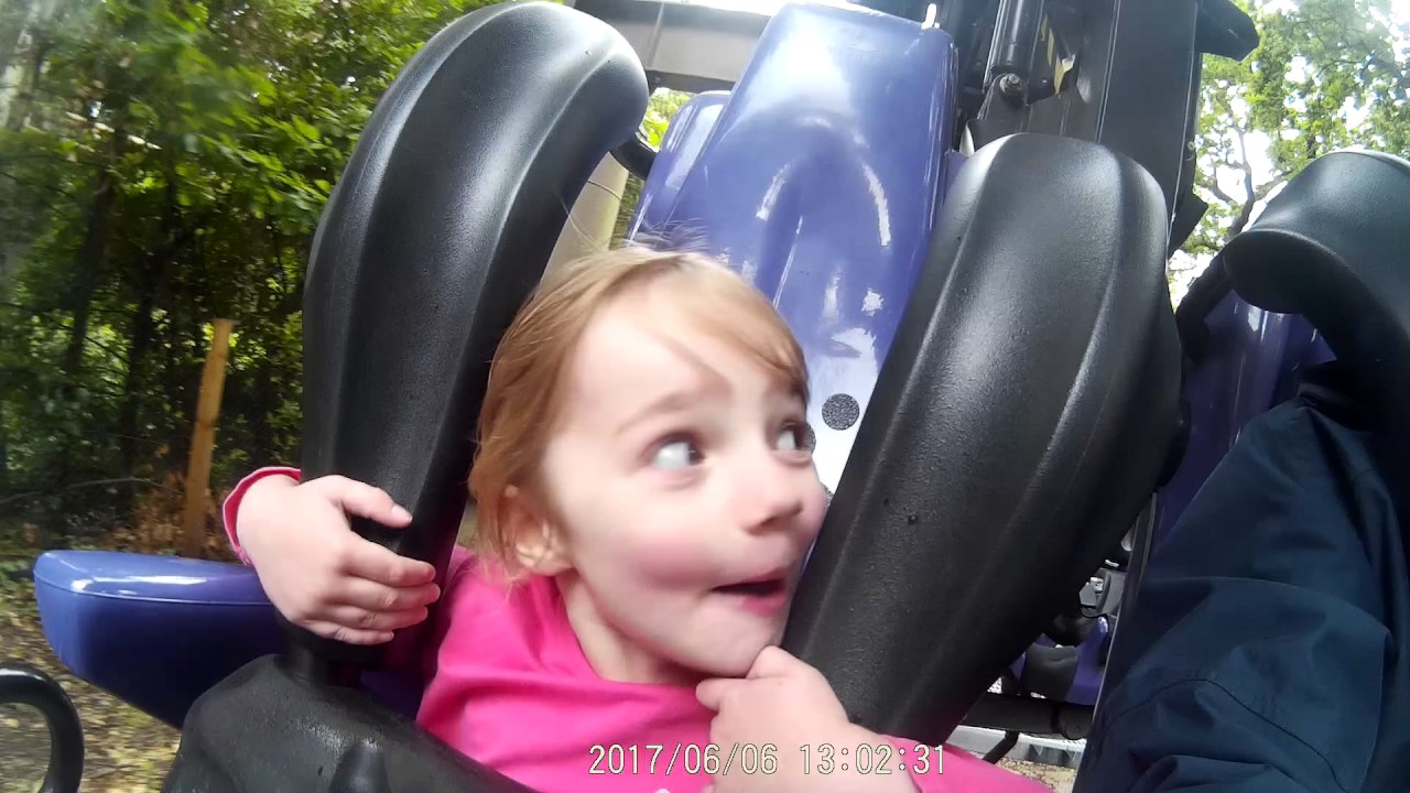 4 year old rides The Vampire at Chessington World of Adventures