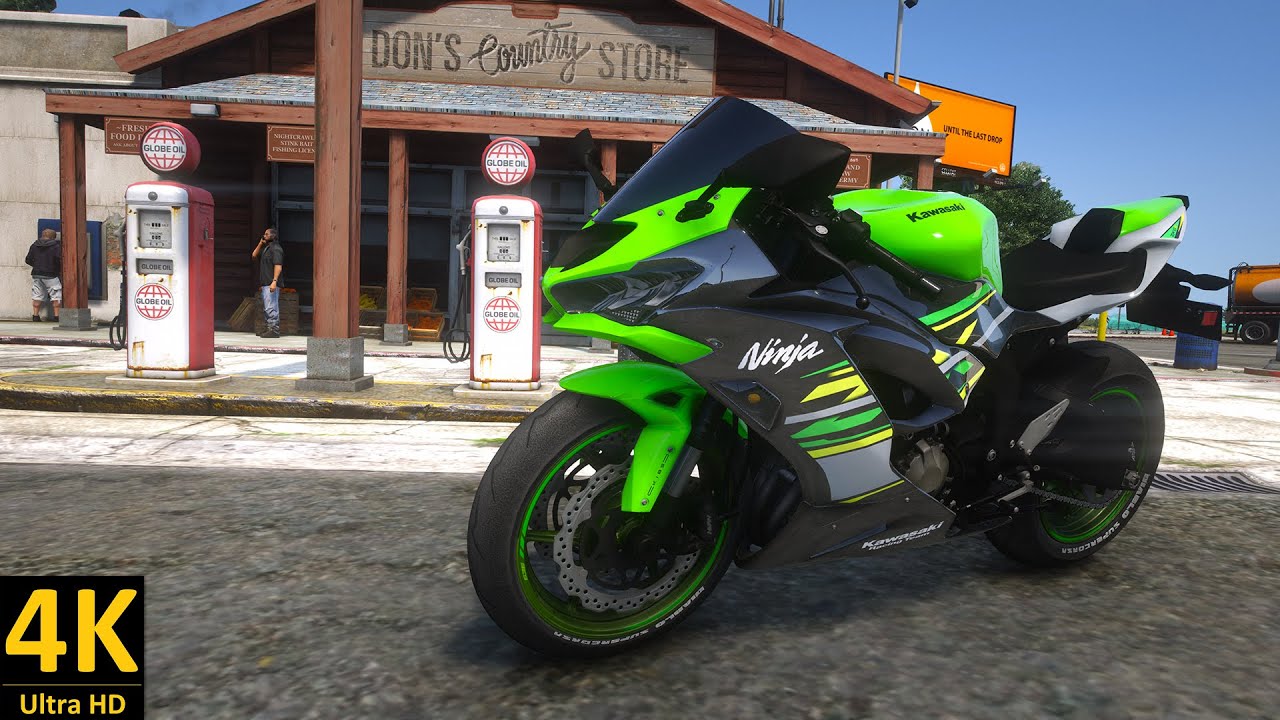 ГТА 5 моды (2022) - 2020 Kawasaki ZX-6R 636 [Add-On] - 4K 60fps RTX 3070 Ti Gamplay GTA 6 QuantV 3.0