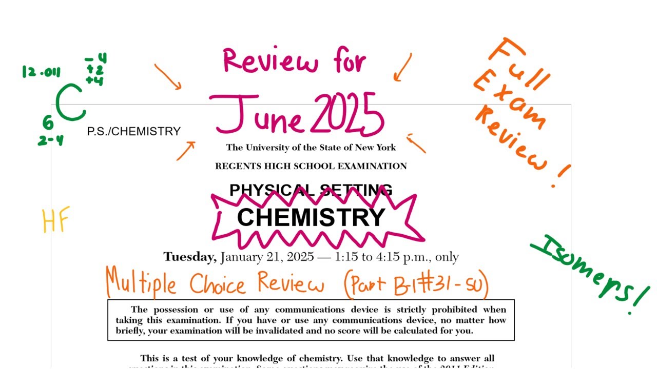 January 2025 Chemistry Regents Review (part B-1 #31-50)
