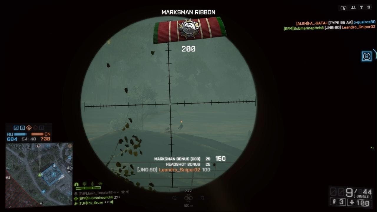 Battlefield 4 ELEVEN Sniper Kills in 3 Minutes