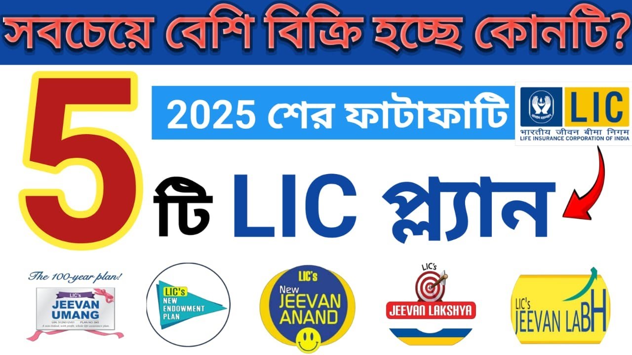 Best LIC Plans in 2025, LIC Top 5 Plan 2025, Top LIC Policy 2025, Best LIC Plan, LIC Best Plan 2025