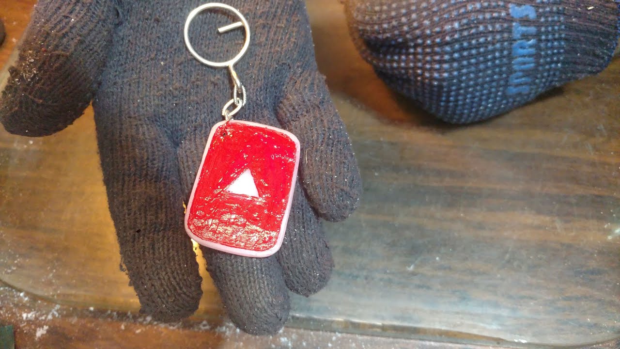 Handmade Youtube Keychain Making
