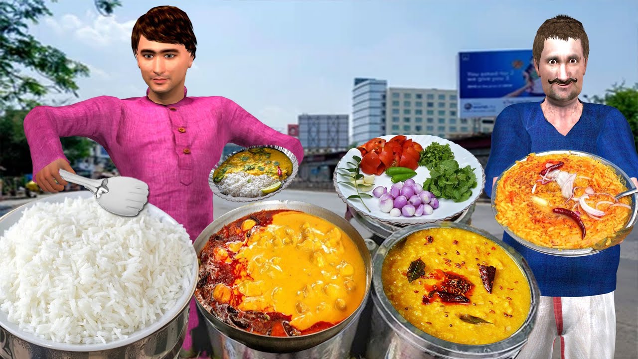Tadka Kadhi Chawal Famous Kadhi Chawal Street Food Hindi Kahani Hindi Moral Stories New Comedy Video