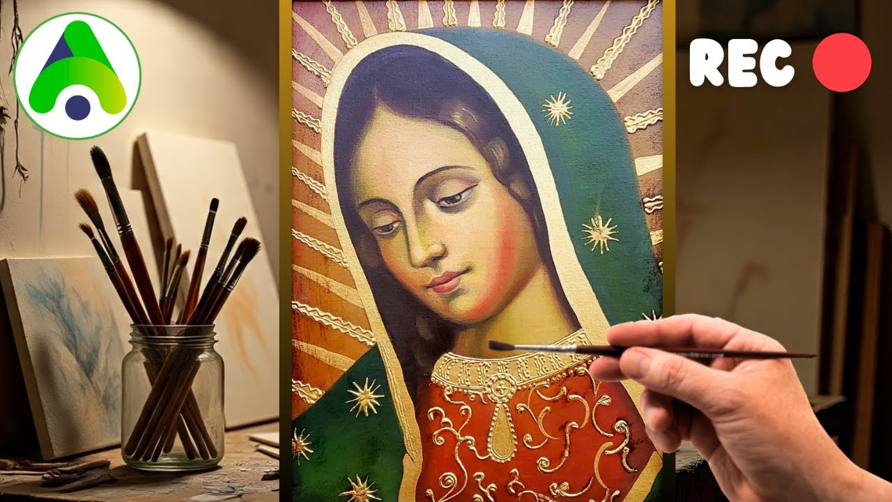 La técnica que nadie te enseñó para pintar a la Virgen de Guadalupe 🎨🕊️