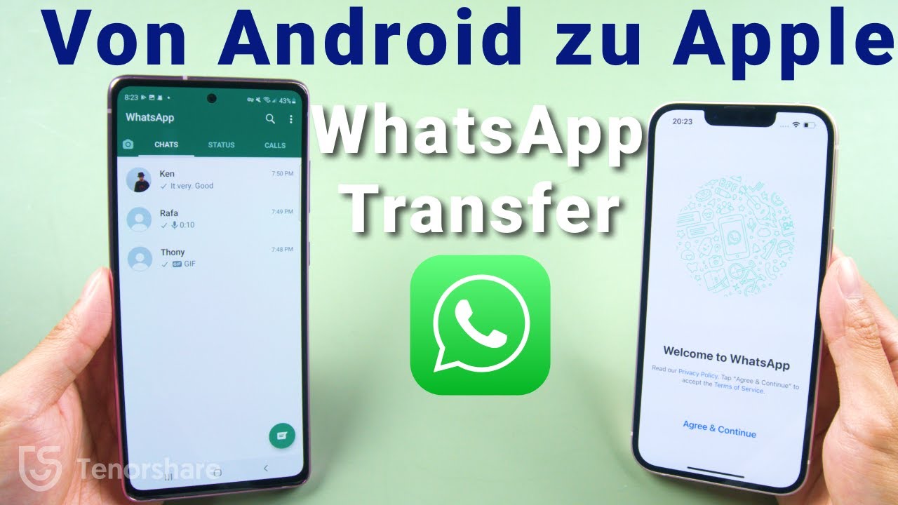 Android zu iPhone WhatsApp Transfer - Der beste Weg WhatsApp von Android auf iOS zu verschieben 2022