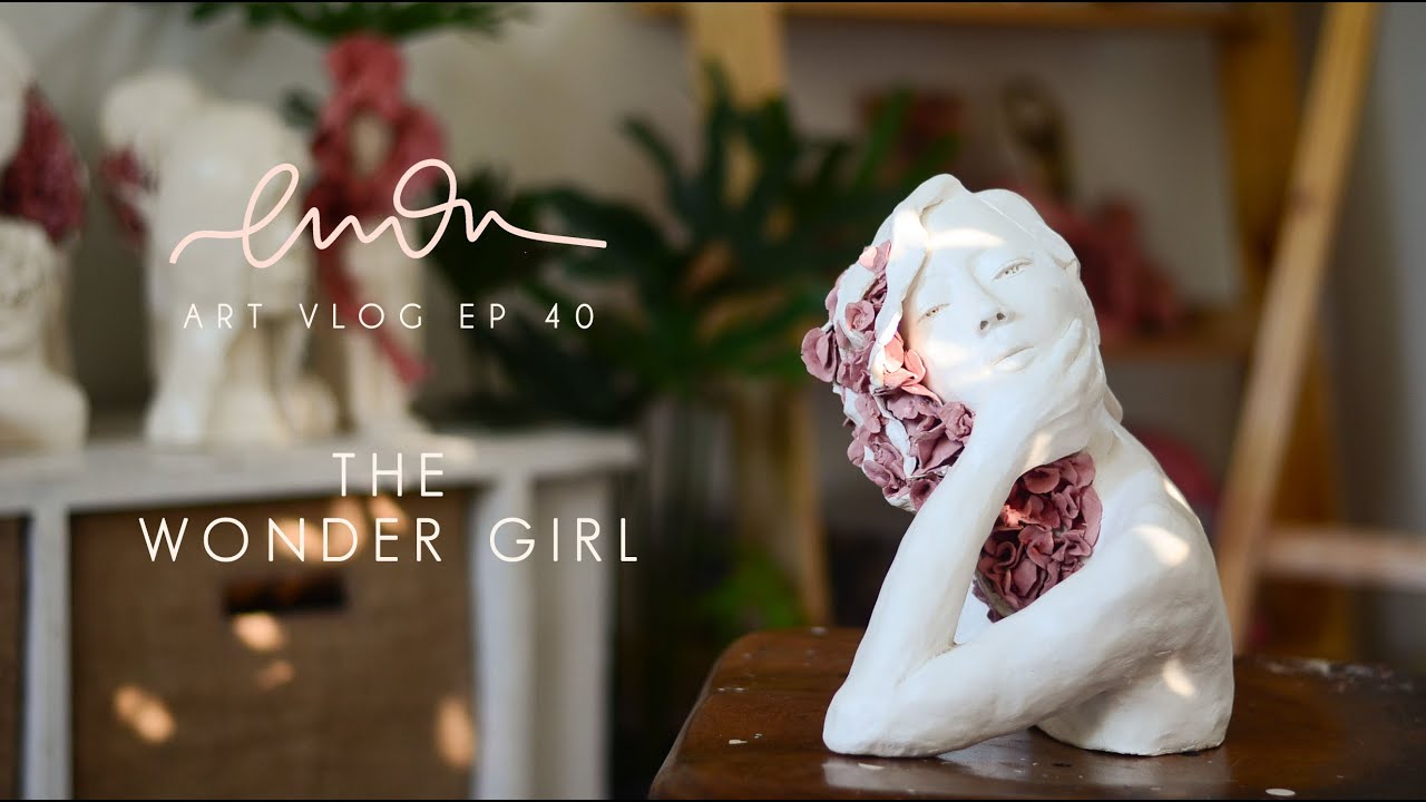The Wonder Girl. Sculpting with air dry clay - art vlog ep 40