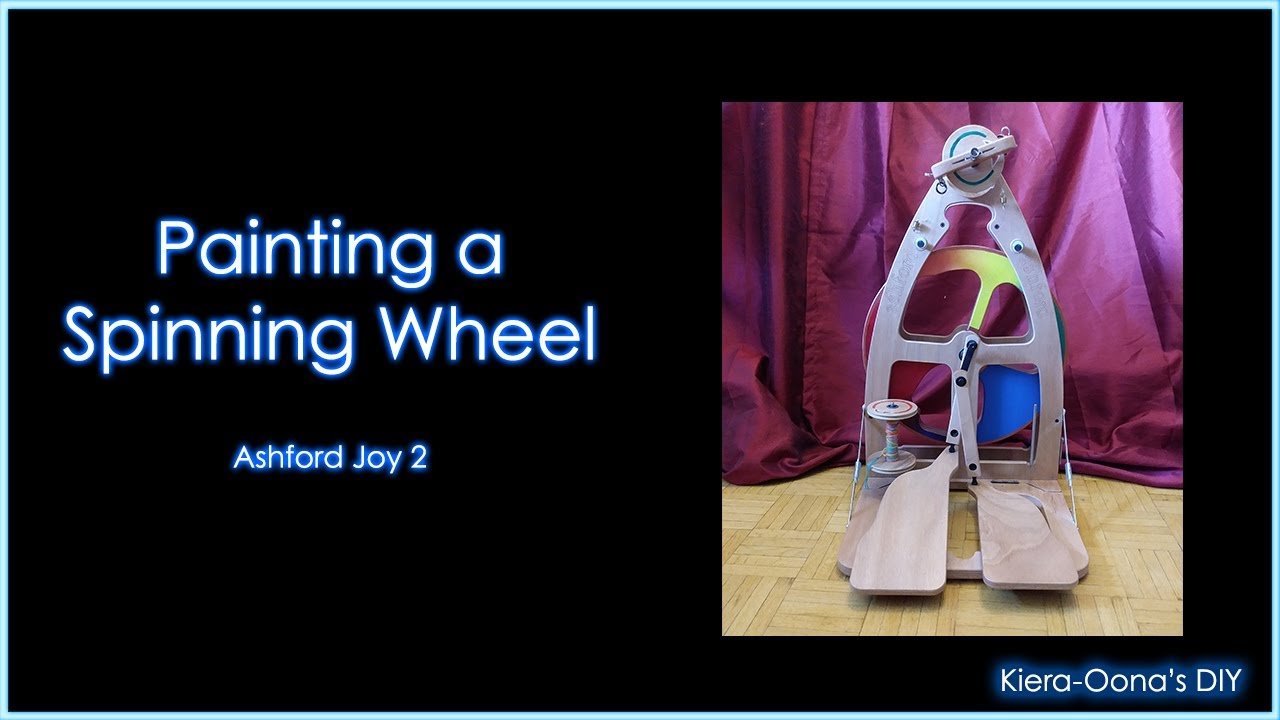 Painting a spinning wheel  -  Ashford Joy II - #painting #rainbow #spinningwheels