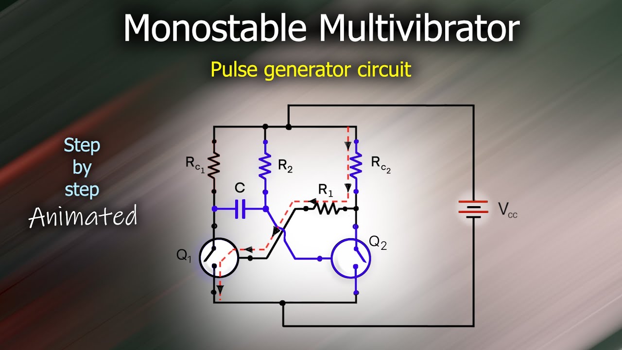 Monostable Multivibrator circuit explained in detail | Using BJT