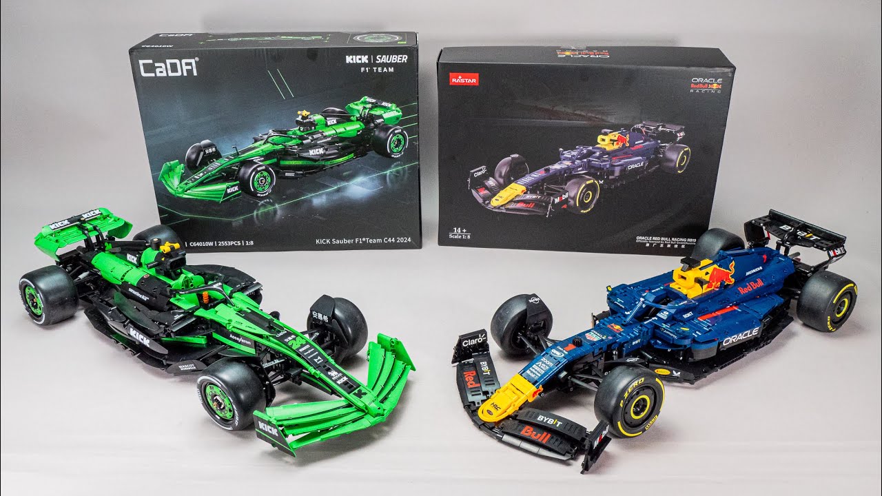 1/8 scale F1 cars - CaDA KICK Sauber F1 Team C44 C64010W vs Rastar RB19 F1 92410
