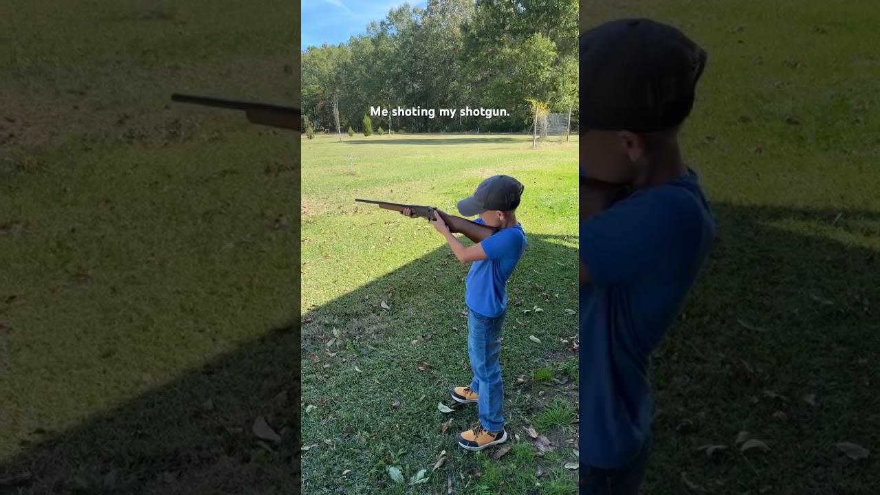 Me shooting my 410 shotgun for deer hunting.
