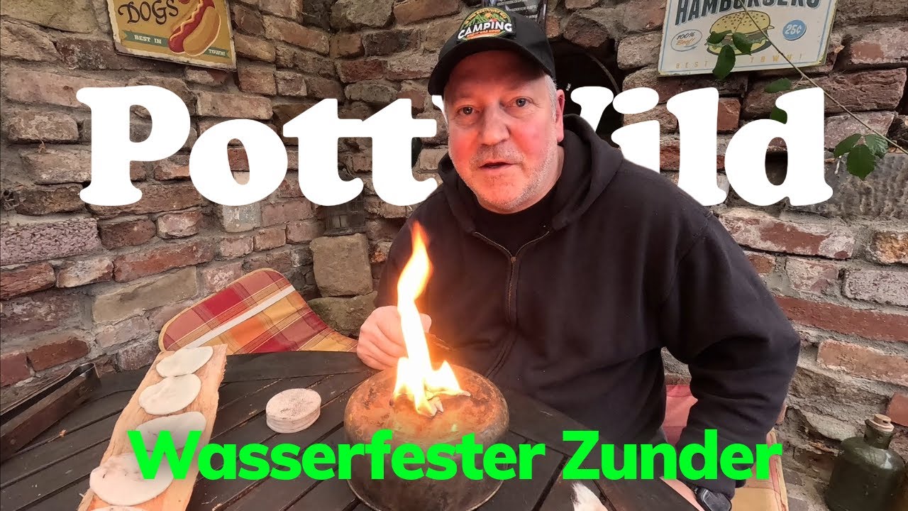Wasserfester Zunder aus Watte und Wachs