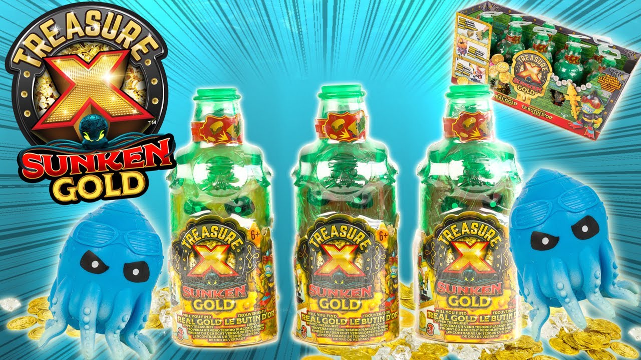 Tresor X L'or Perdu J'ouvre 3 Bouteilles du Display Chasse au Trésor Sunken Gold