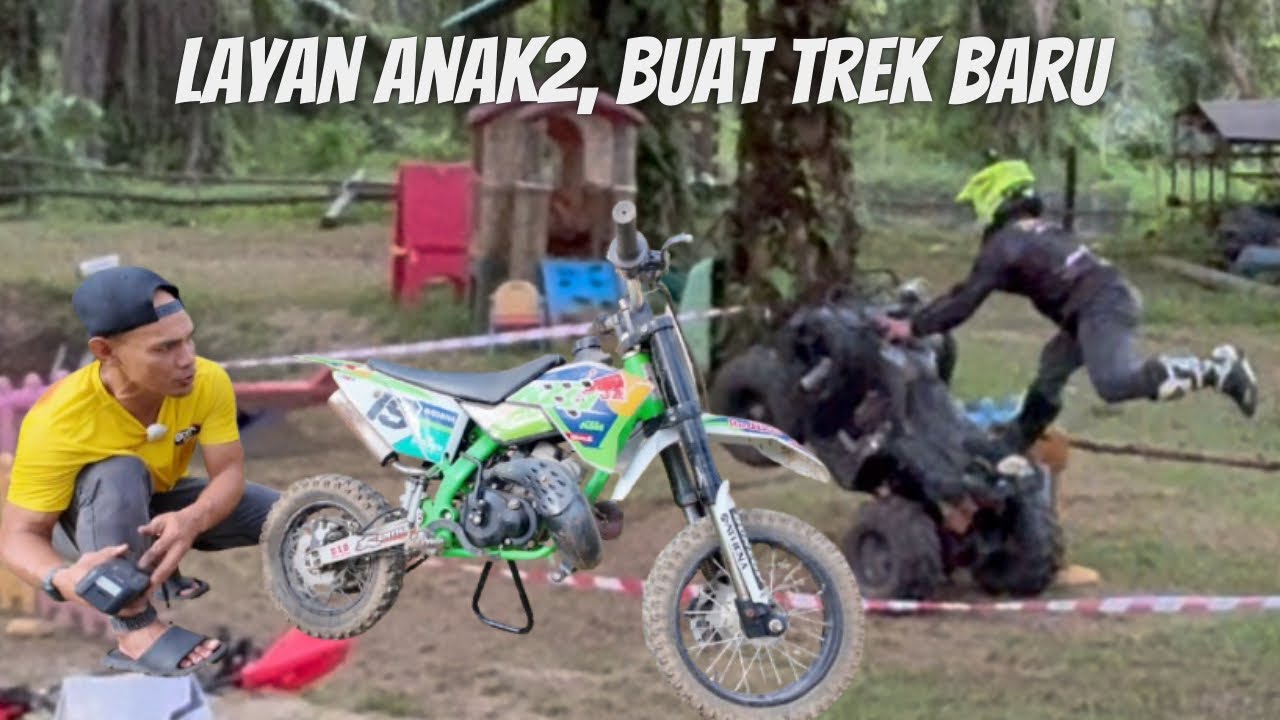 Gaban layan anak2 main moto dan ATV trek baru!!
