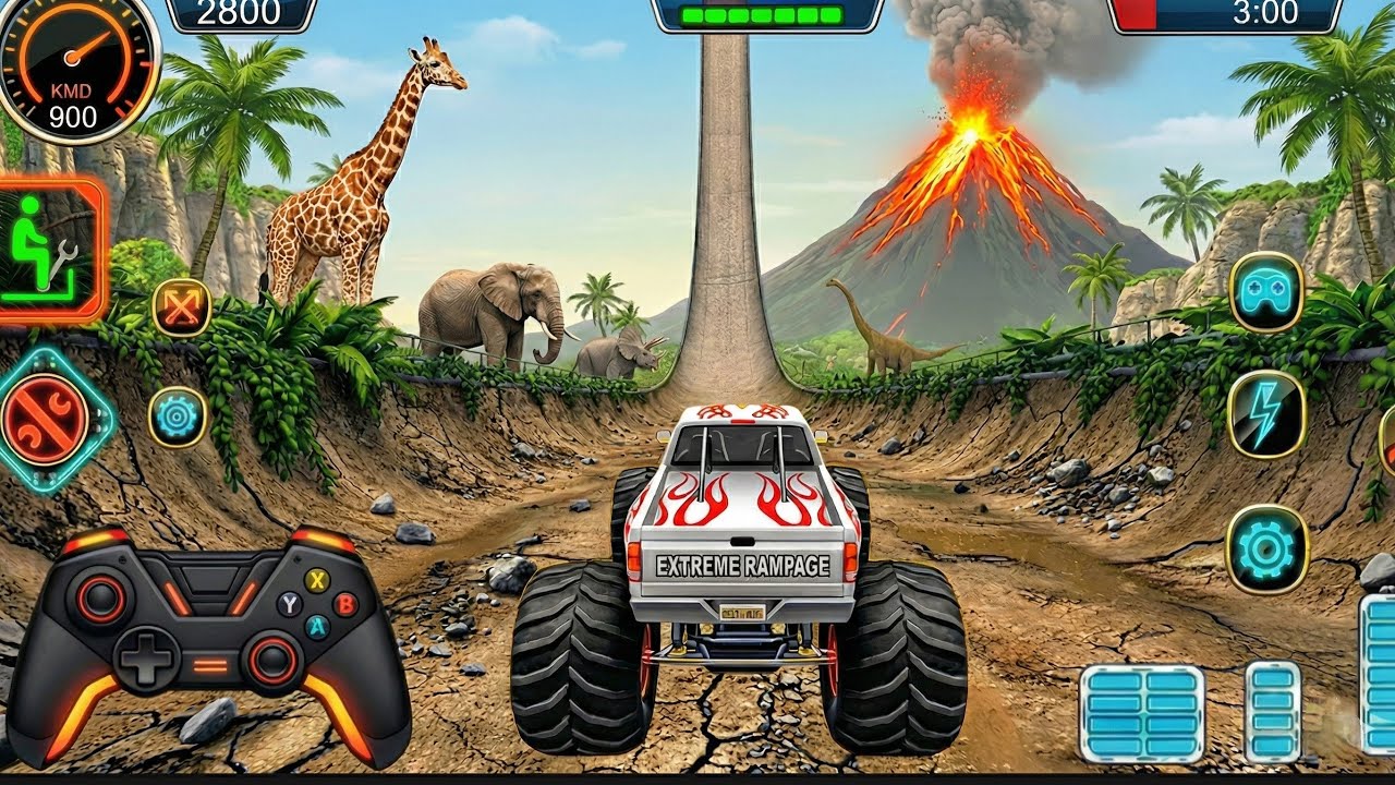 IMPOSSIBLE Mega Ramp Monster Truck Jump! 😱