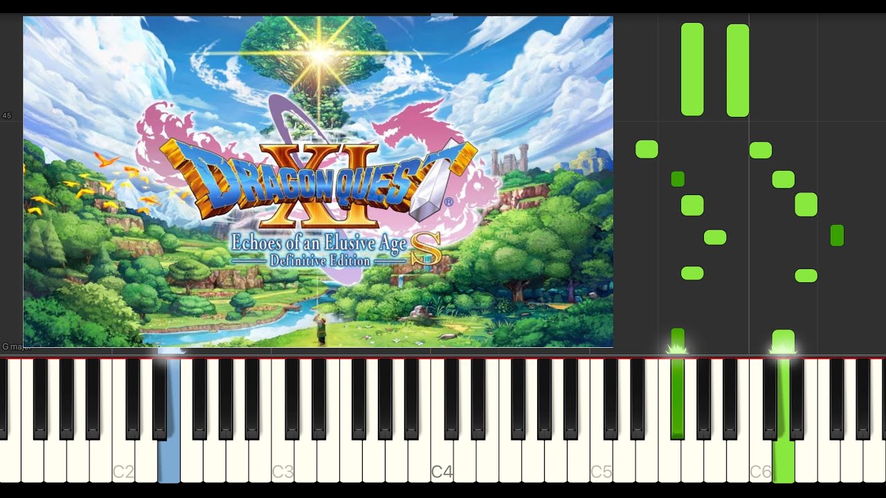Dragon Quest XI - Town Music - Piano