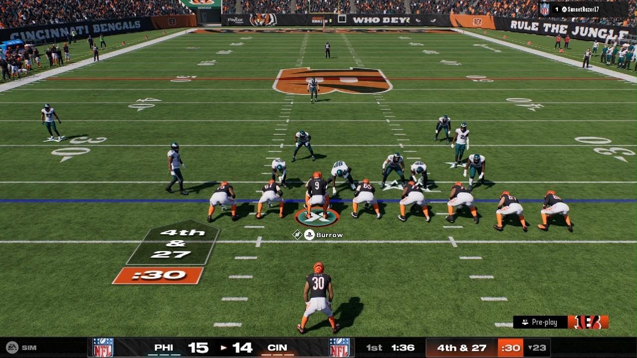 Crazy TD Pass to Ja'Marr Chase in Madden NFL 25