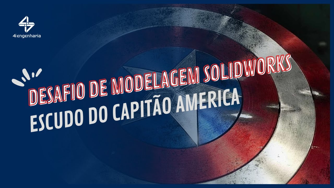 Desafio de Modelagem SOLIDWORKS - Escudo do Capitão America