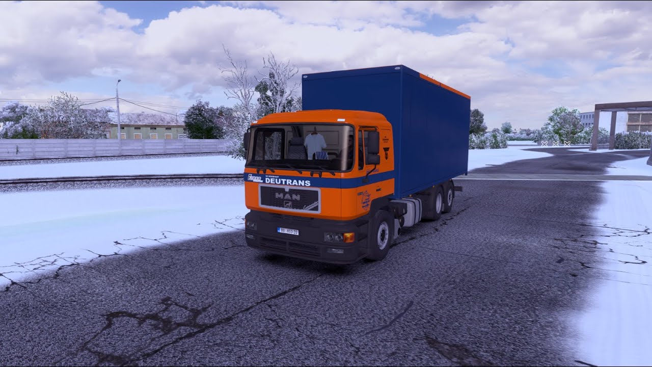 ETS2 | Driving MAN on slippery roads