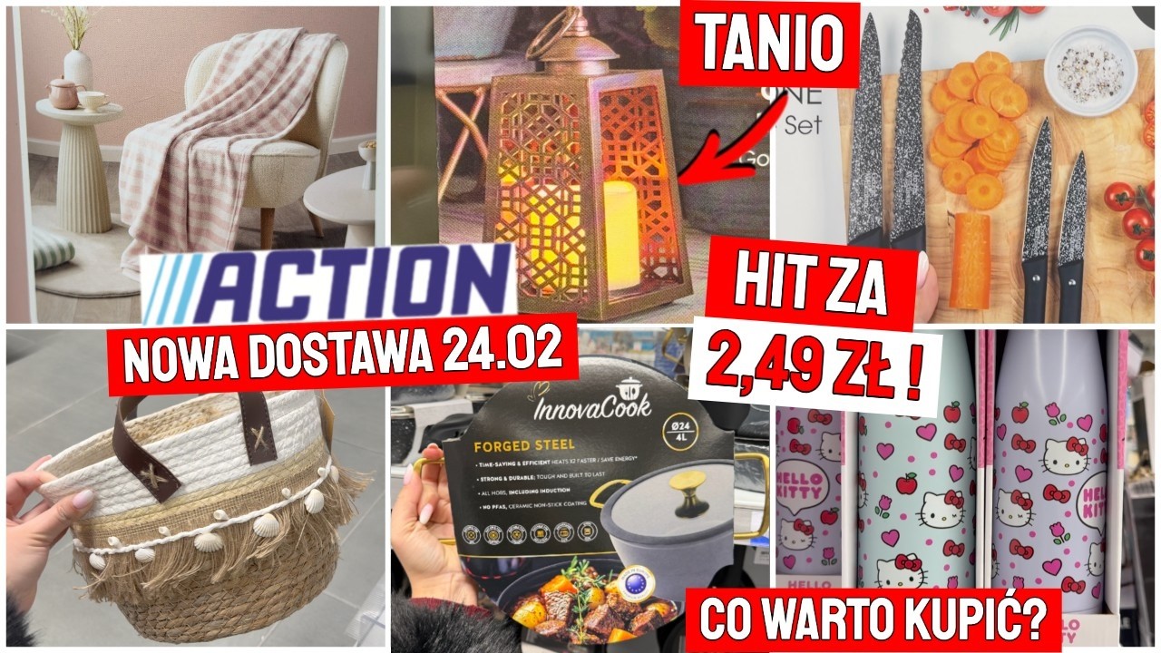 📍ACTION NOWOŚCI 24.02😍 LAMPION LED DO OGRODU za 9 zł💥 HIT DO KUCHNI❤️ TANIE DEKORACJE PRZEGLĄD PÓŁEK