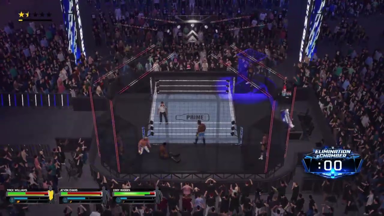 Wwe 2k25 elimination chamber with the original people 