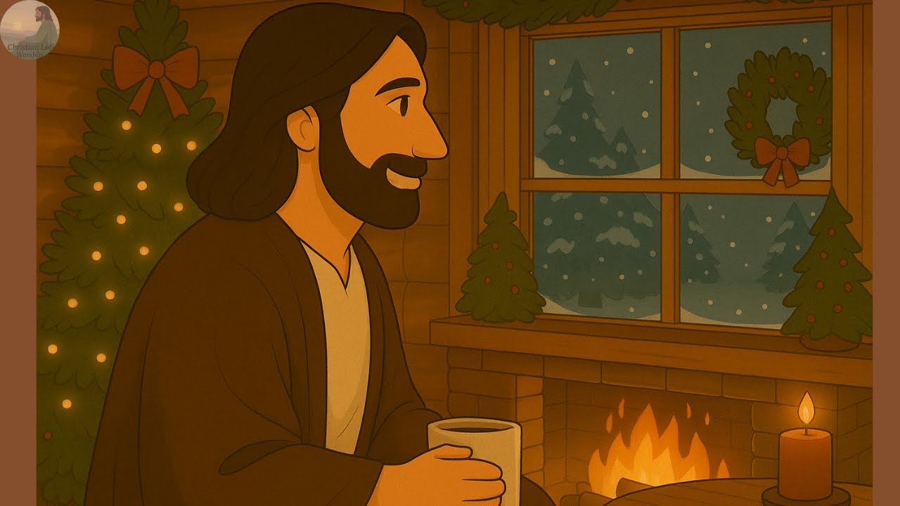 Christmas Night by the Fire ✨ | Calm Lo-Fi Christian Worship for Study, Work & Chill