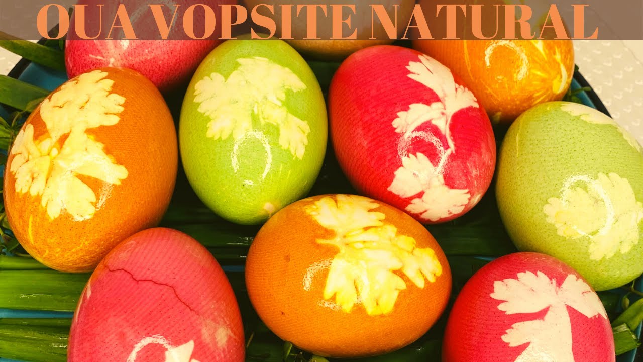 Oua vopsite natural cu sfecla, foi de ceapa galbena și urzici