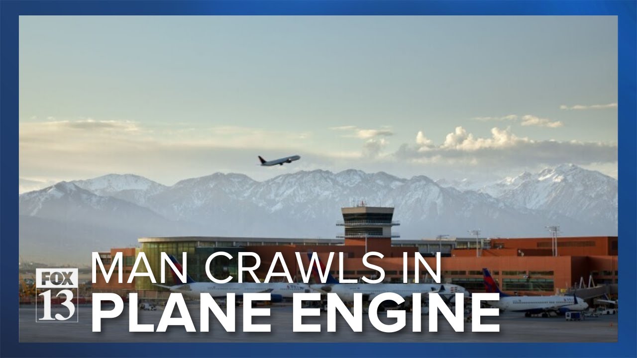 Man dies after breaching door, crawling into plane engine at SLC airport