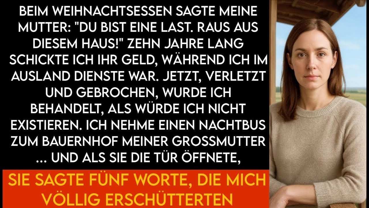 Beim Weihnachtsessen sagte meine Mutter: „Du bist eine Last. Geh weg.“ Ich nahm den Bus .....