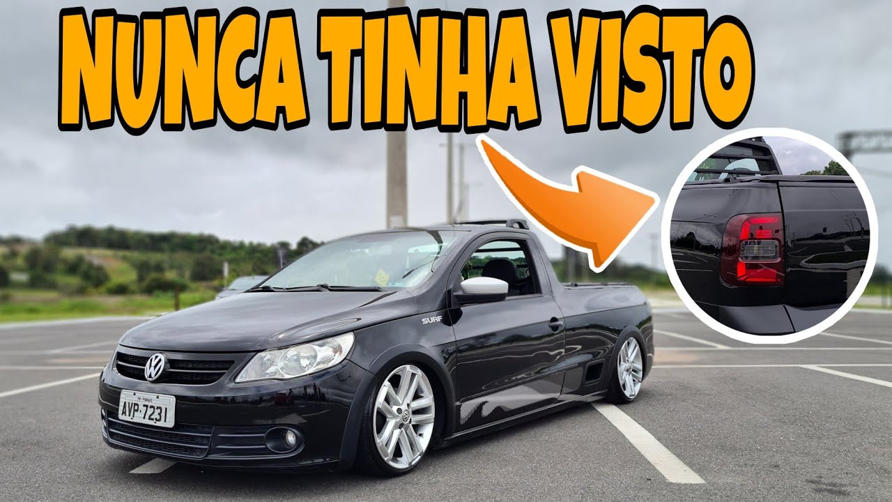 NUNCA TINHA VISTO DESSA 😱 SAVEIRO G5 REBAIXADA NA SUSPENSÃO A AR 😍