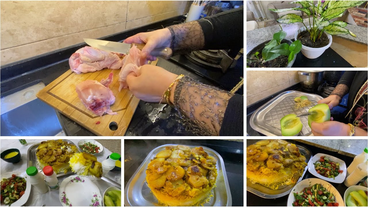 روتين صباحي🥰طريقه مدفونه الدجاج😍غسل مواعين