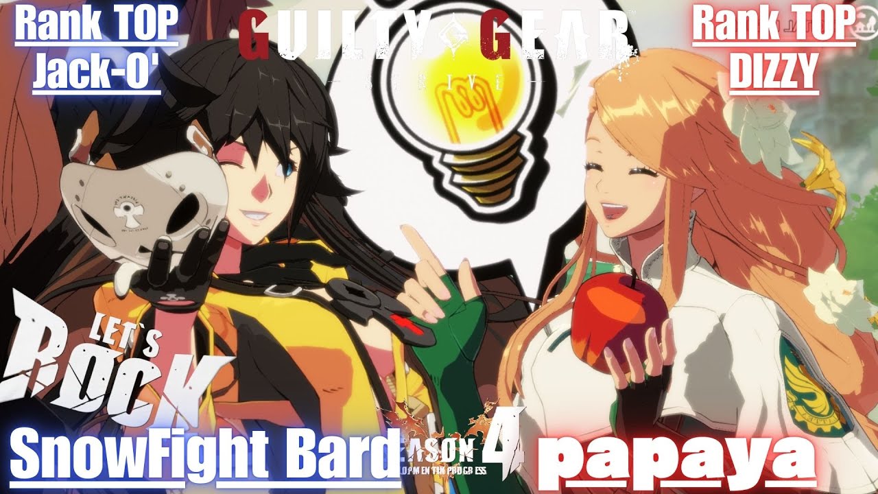 GGST➤ Rank TOP Jack-O'/ ジャックオー [ SnowFight Bard ] vs Rank TOP DIZZY/ ディズィー [ papaya ]