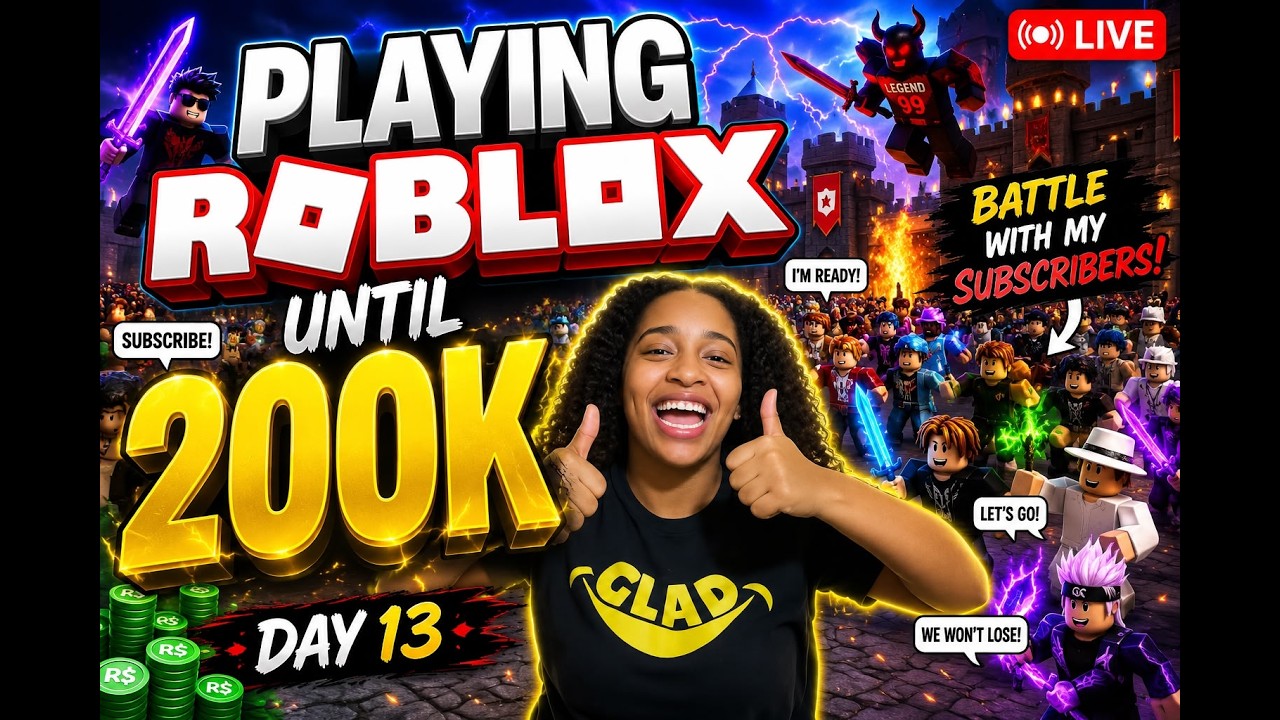 Day 13 | PLAYING ROBLOX UNTIL 200K
