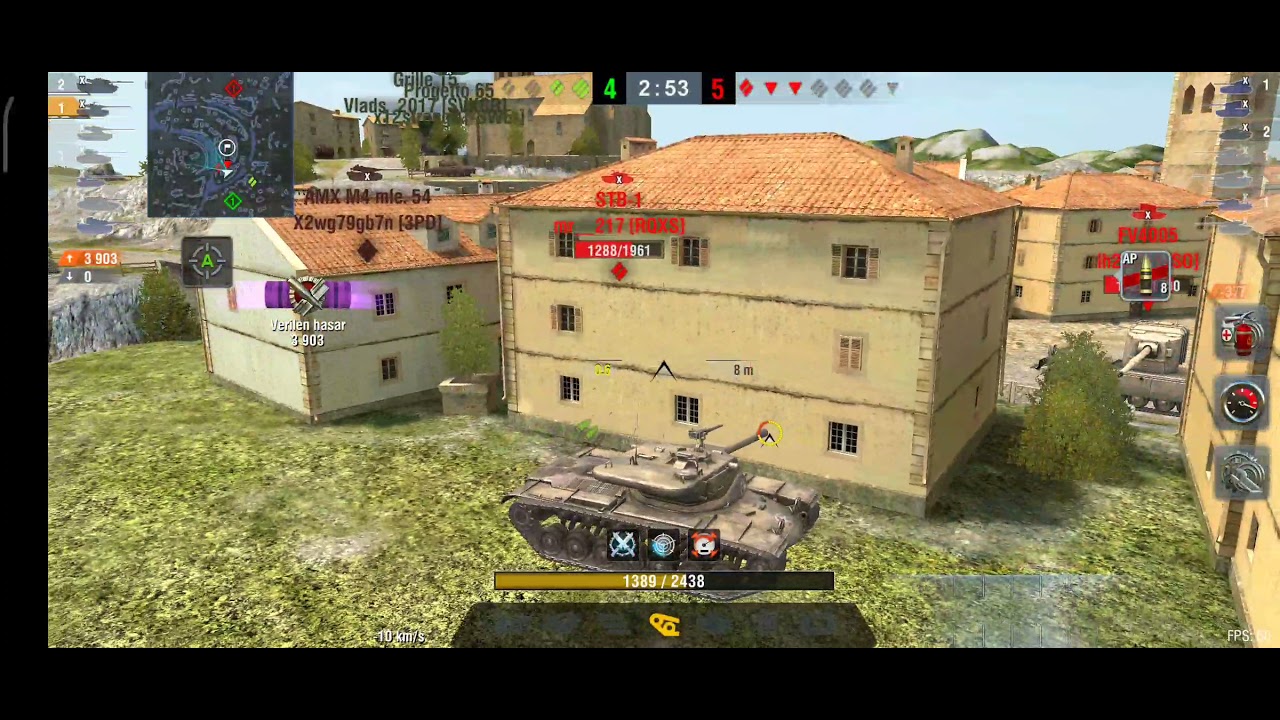 T 57 7022DMG 3 KİLLS 2 VS 4 world of tanks blitz