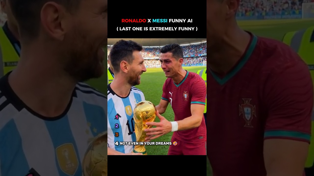 Funniest Ronaldo vs Messi Ai ⚽😂 #shorts #football