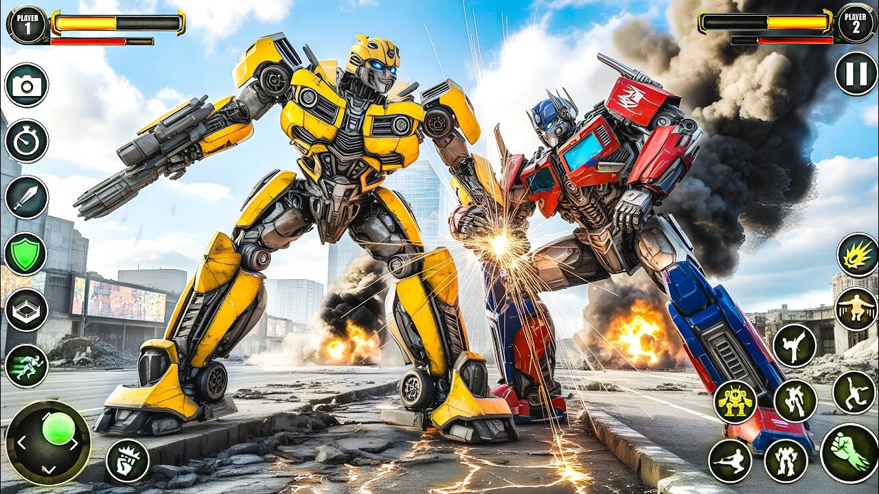 Bumblebee Transformation Jet Car Robot Optimus Prime Game Fighting Robot Game 2026- Android Gameplay