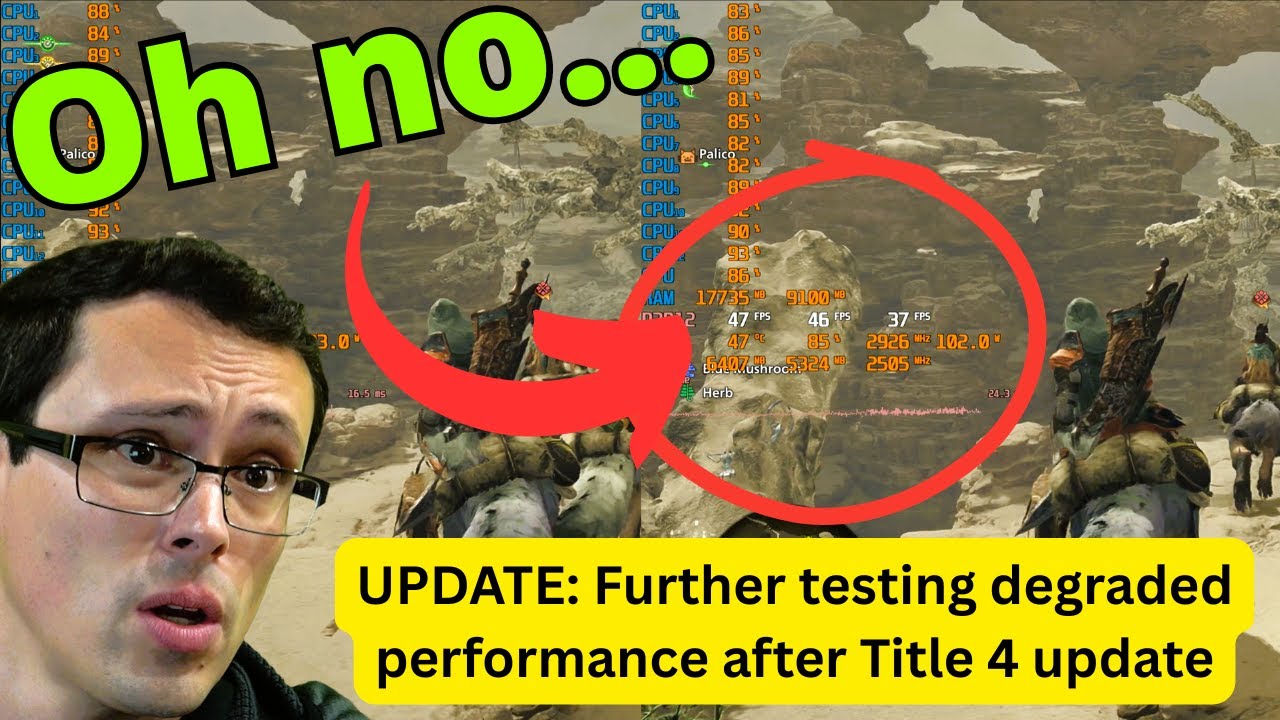 Why is my performance worse after MHW title 4 update (on some systems)? Shader chache? AMD Drivers?