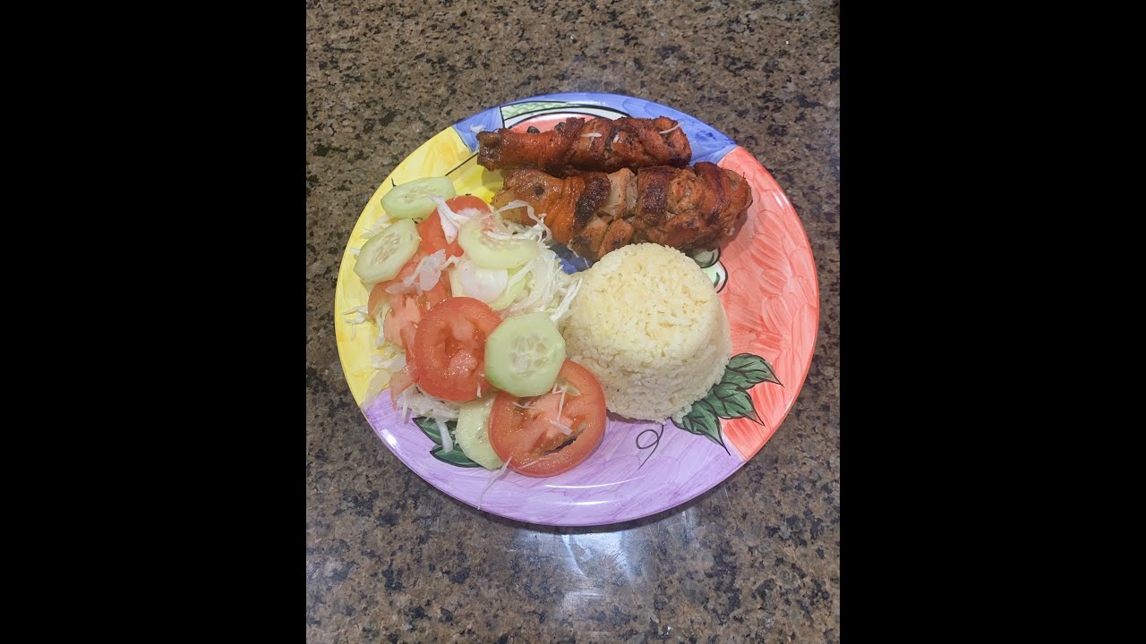 pollo adobado con arroz