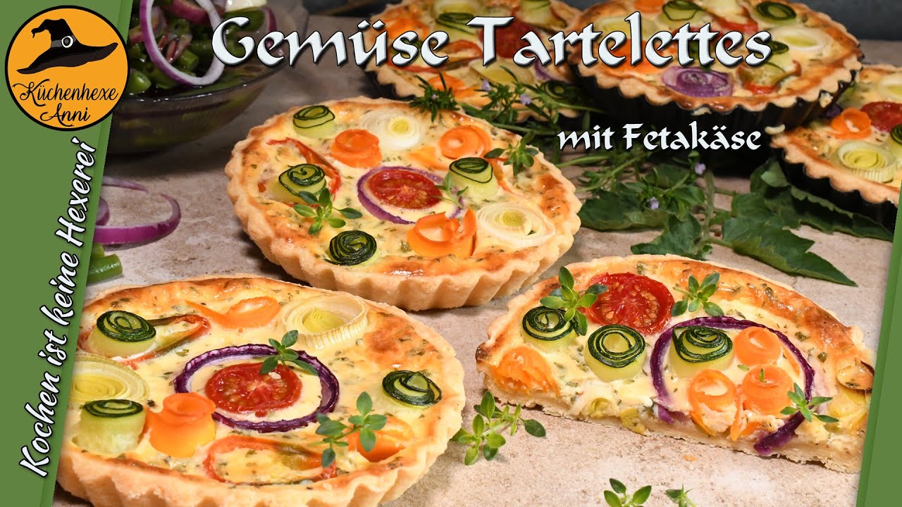 Gemüse Tarteletts mit Fetakäse