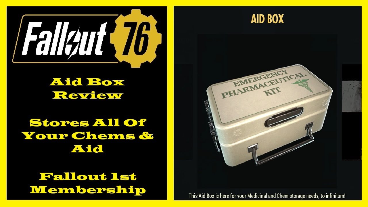 Fallout 76 - Aid Box Review - A Storage Container That Stores All Of Your Chems & Most Aid Items 
