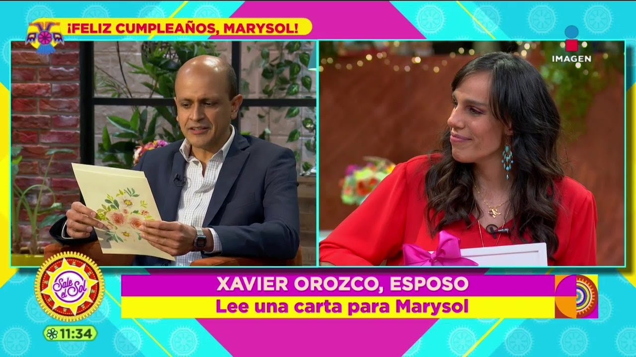 Esposo de Marysol Sosa lee una carta en vivo por su cumpleaños | Sale el Sol