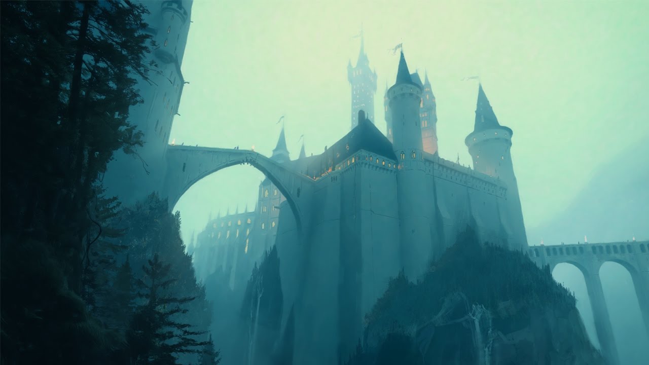 Beauxbâtons Misty Morning - Digital Painting Timelapse