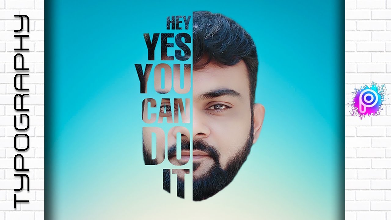Face Text Picsart|Typography Tutorial|Picsart Word Editing