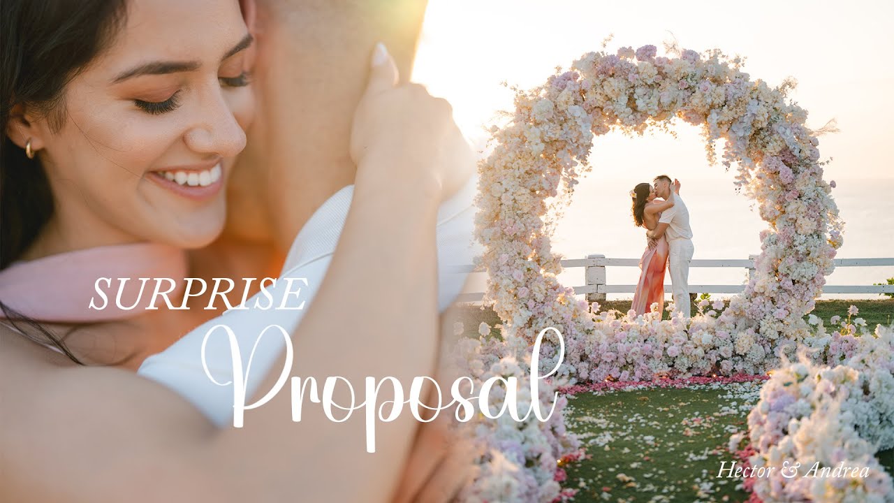 “Surprise Cliff Proposal in Bali | Romantic Sunset Engagement” Hector & Andrea #baliproposal